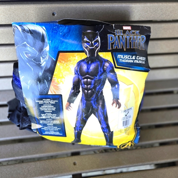 Avengers Marvel Black Panther Child Costume Muscle Chest Rubies Size L …‎ - Picture 1 of 6